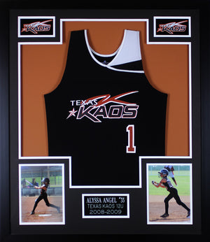 Softball Jersey Framing - Youth Age/Size - Beautiful High End Display
