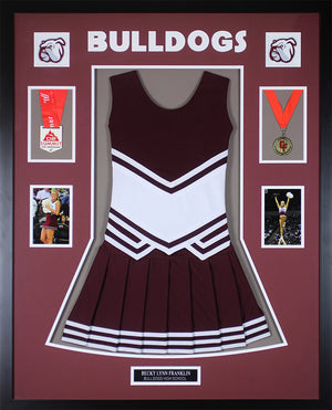Cheerleader Uniform Framing - High School+ Size/Age - Beautiful High End Display
